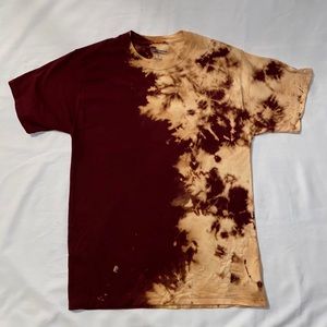 Burgundy Champion bleach-dye t-shirt #tiedye